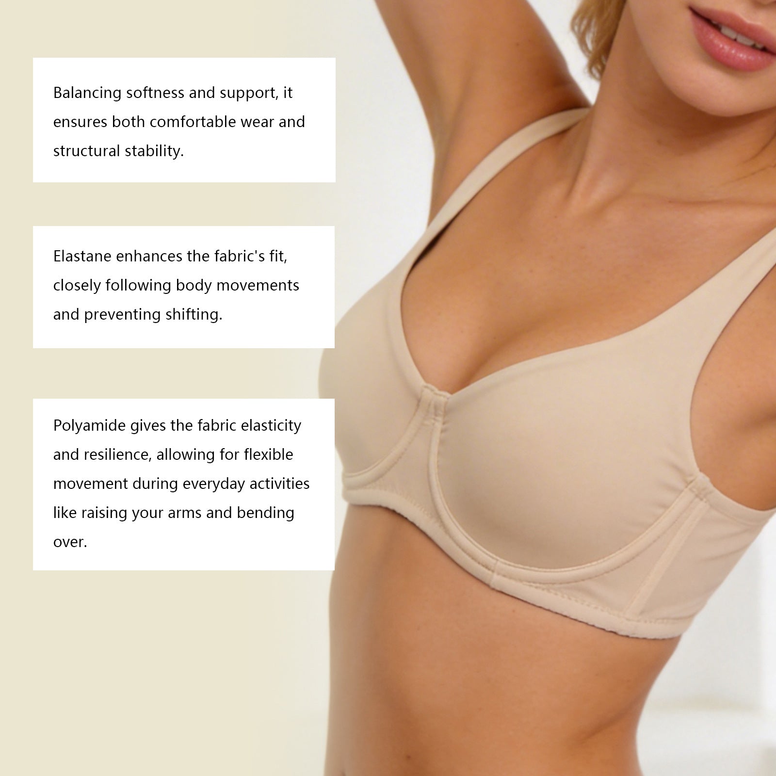 🔥 Bestseller | Damen-Balconette-BH mit Bügel, ungefüttert, ohne Polsterung, stützend 