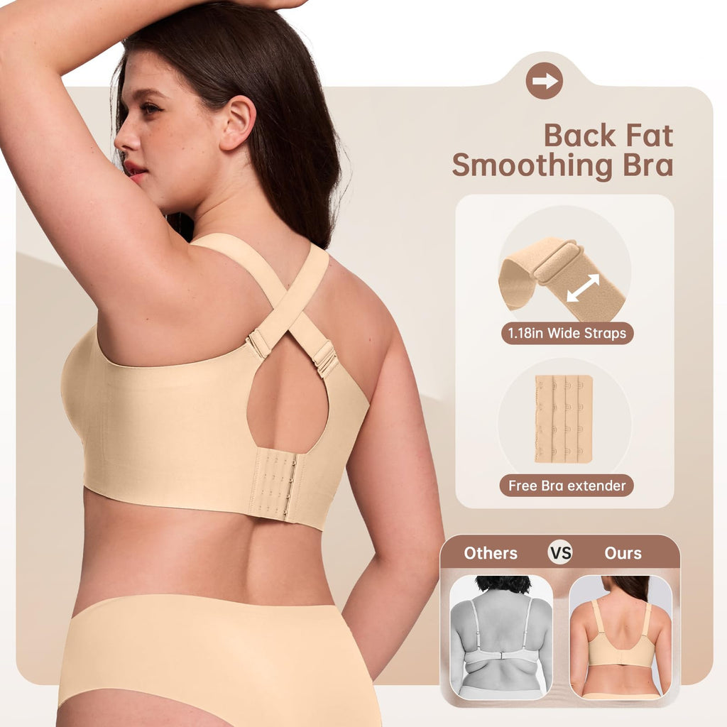 🔥 Bestseller | Bügelloser Jelly-BH für Damen – Volle Abdeckung, bequemer, gepolsterter Alltags-BH ohne Bügel 