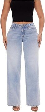 ⚡Flash Sale 👍Magic ONESO Baggy Jeans – Stretchy Wide Leg, Tummy Control Fit