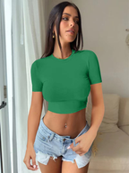 ⚡Flash Sale 👍Women's Summer Casual Y2K Basic Loose Ruched Short T-Shirt, Elastic Street Style Tee for Daily Wear & Back to School