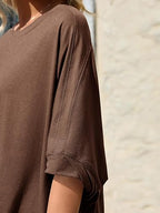 🔥 Bestseller | Damenoberteile 2026: Locker geschnittenes Oversized-Basic-T-Shirt aus bequemem, weichem Stoff mit schmeichelhafter Passform – Damenmode