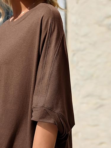 🔥 Bestseller | Damenoberteile 2026: Locker geschnittenes Oversized-Basic-T-Shirt aus bequemem, weichem Stoff mit schmeichelhafter Passform – Damenmode