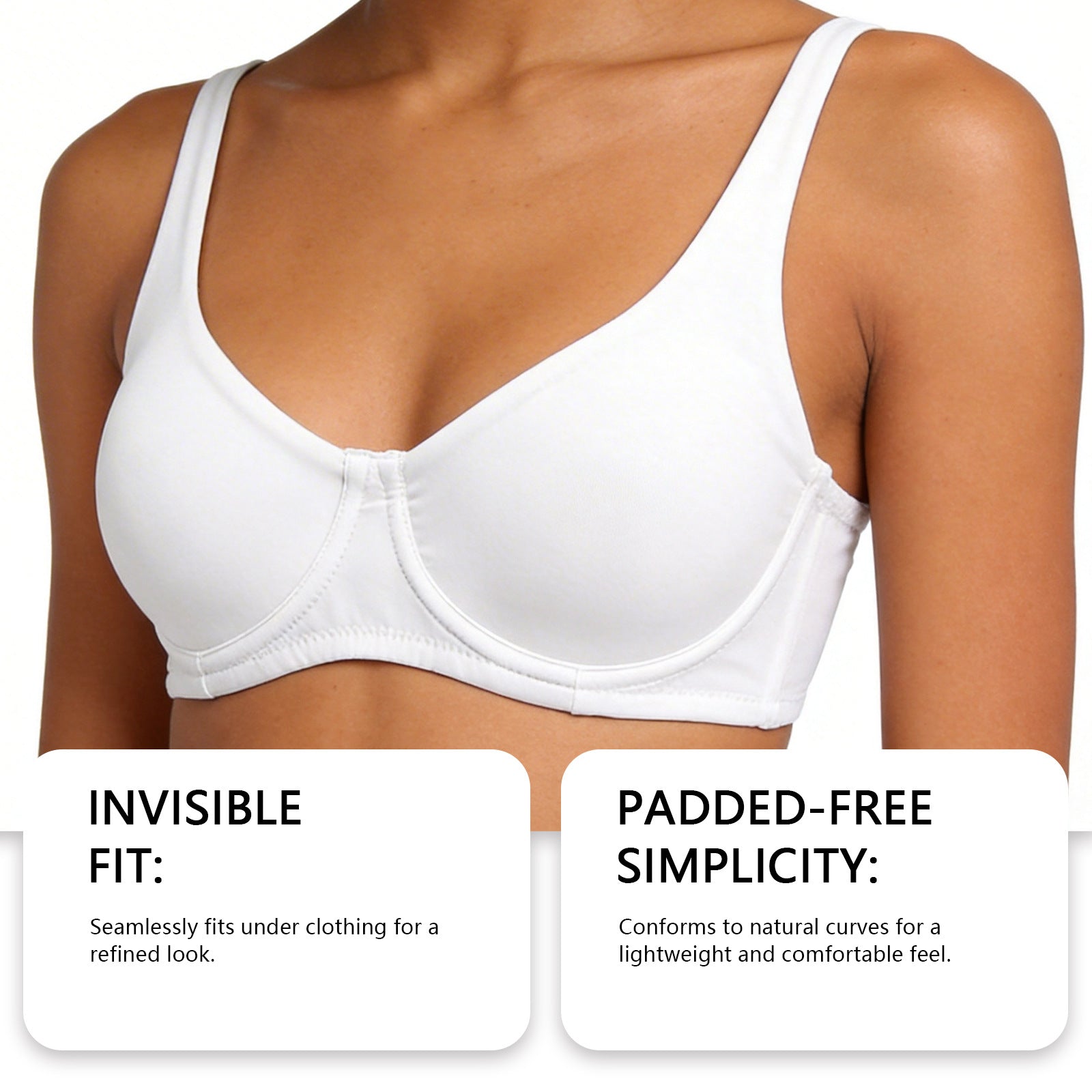 🔥 Bestseller | Damen-Balconette-BH mit Bügel, ungefüttert, ohne Polsterung, stützend 