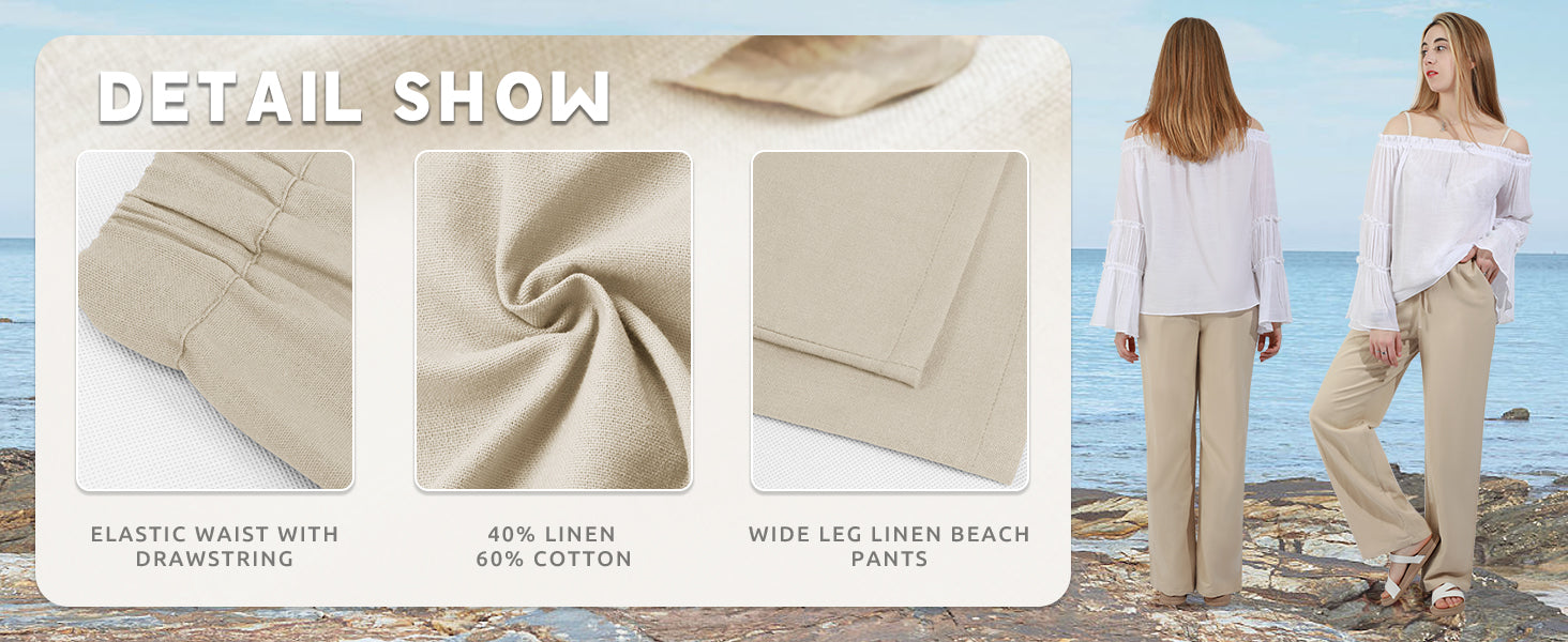 🔥 Bestseller | Hochgeschnittene, lässige Freizeithose mit Kordelzug, weitem Bein und weichem Griff sowie Seitentaschen 