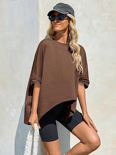 🔥 Bestseller | Damenoberteile 2026: Locker geschnittenes Oversized-Basic-T-Shirt aus bequemem, weichem Stoff mit schmeichelhafter Passform – Damenmode