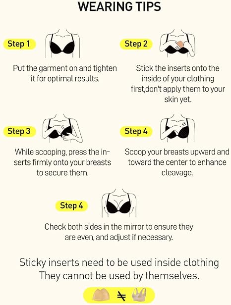 🔥 Best Seller | Invisible Lift - Patented Sticky Fashion Bra Inserts Prevents Nipple Slips No Sewing Required Low Cut Tops Womenswear