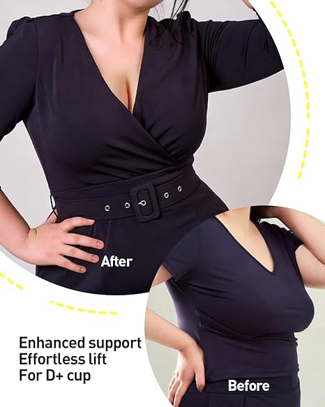 🔥 Best Seller | Invisible Lift - Patented Sticky Fashion Bra Inserts Prevents Nipple Slips No Sewing Required Low Cut Tops Womenswear