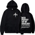 ⚡Flash Sale 👍Need Prayer Hoodie - Tap My Shoulder Let’s Pray Christian Faith Sweatshirt, Bible Verse Matthew 18:20, Religious Inspirational Fall Winter Outfit Womenswear