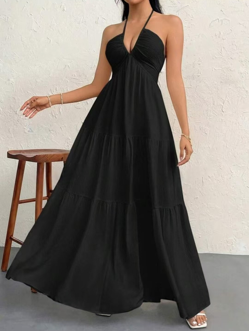 ⚡Flash Sale 👍Women's Plain Dress, Summer Clothes Women, Casual Basic Loose Fit Sleeveless Dress for Beach Holiday Vacation