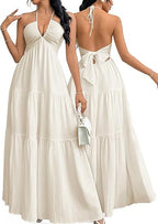 ⚡Flash Sale 👍Women's Plain Dress, Summer Clothes Women, Casual Basic Loose Fit Sleeveless Dress for Beach Holiday Vacation