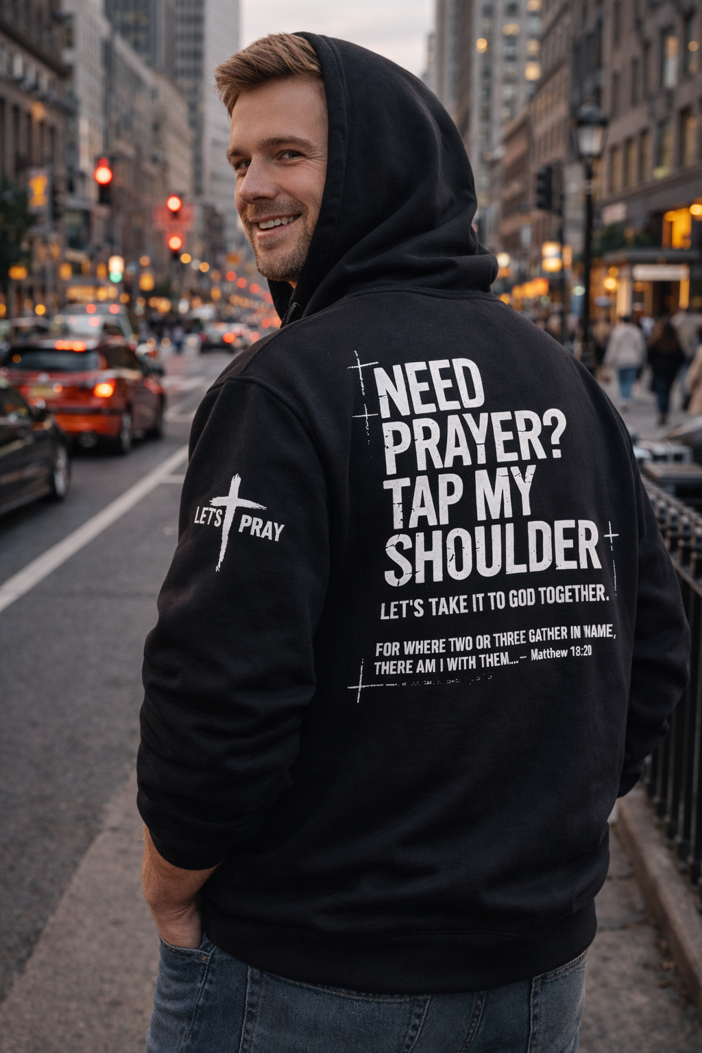 ⚡Flash Sale 👍Need Prayer Hoodie - Tap My Shoulder Let’s Pray Christian Faith Sweatshirt, Bible Verse Matthew 18:20, Religious Inspirational Fall Winter Outfit Womenswear