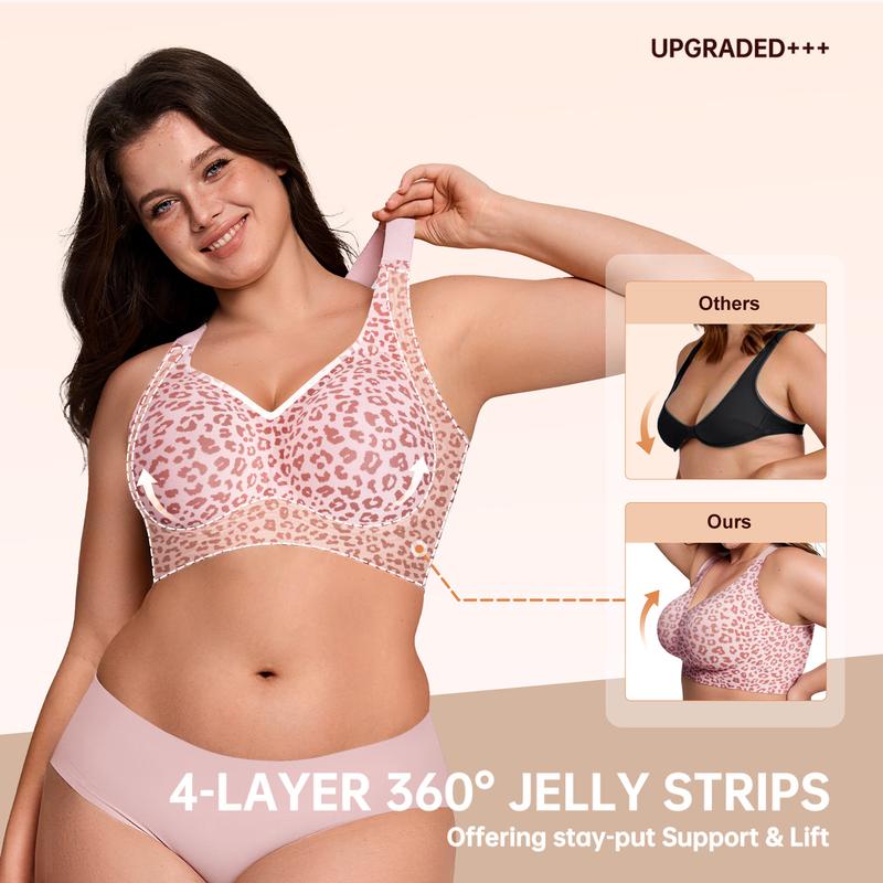 🔥 Bestseller | Bügelloser Jelly-BH für Damen – Volle Abdeckung, bequemer, gepolsterter Alltags-BH ohne Bügel 