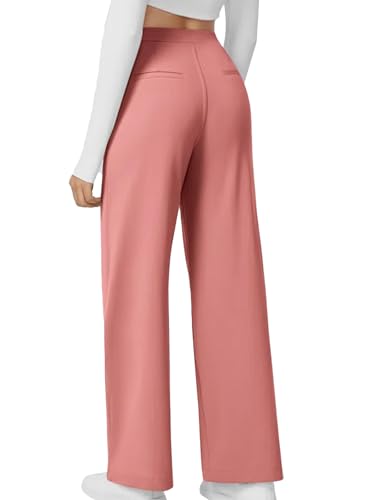 🔥 Best Seller | Women's High Waisted Straight Leg Work Trousers with Side Pockets