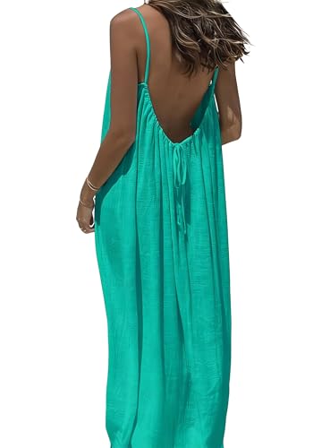 🔥 Bestseller | Elegantes, ärmelloses Sommerkleid in Unifarben, perfekt für drinnen.