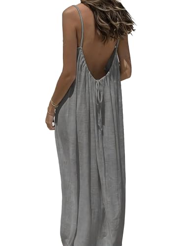🔥 Best Seller | Women's Solid Color Cami Lounge Dress, Elegant Sleeveless Long Dress for Summer, Ladies Sleepwear for Indoor Wear
