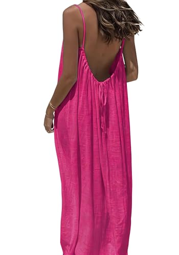 🔥 Best Seller | Women's Solid Color Cami Lounge Dress, Elegant Sleeveless Long Dress for Summer, Ladies Sleepwear for Indoor Wear
