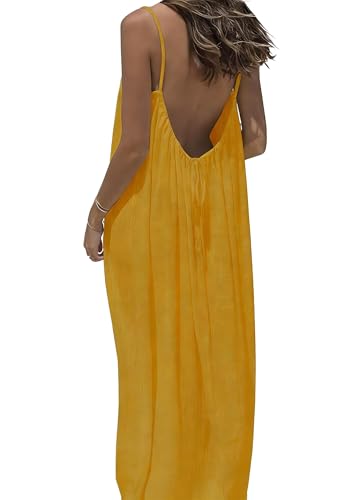 🔥 Best Seller | Women's Solid Color Cami Lounge Dress, Elegant Sleeveless Long Dress for Summer, Ladies Sleepwear for Indoor Wear