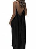 🔥 Best Seller | Women's Solid Color Cami Lounge Dress, Elegant Sleeveless Long Dress for Summer, Ladies Sleepwear for Indoor Wear