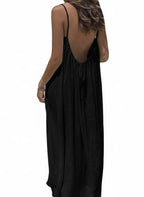 🔥 Best Seller | Women's Solid Color Cami Lounge Dress, Elegant Sleeveless Long Dress for Summer, Ladies Sleepwear for Indoor Wear
