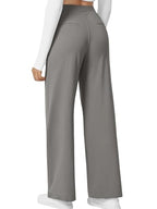 🔥 Best Seller | Women's High Waisted Straight Leg Work Trousers with Side Pockets