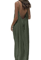🔥 Best Seller | Women's Solid Color Cami Lounge Dress, Elegant Sleeveless Long Dress for Summer, Ladies Sleepwear for Indoor Wear