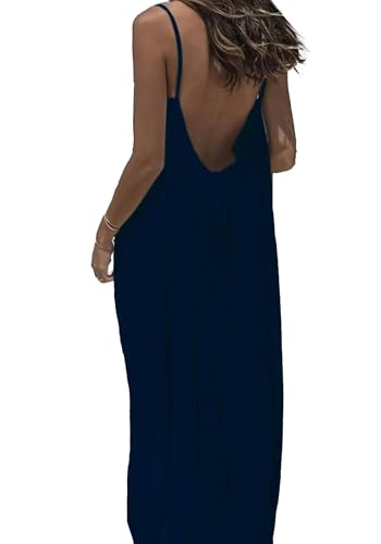 🔥 Best Seller | Women's Solid Color Cami Lounge Dress, Elegant Sleeveless Long Dress for Summer, Ladies Sleepwear for Indoor Wear
